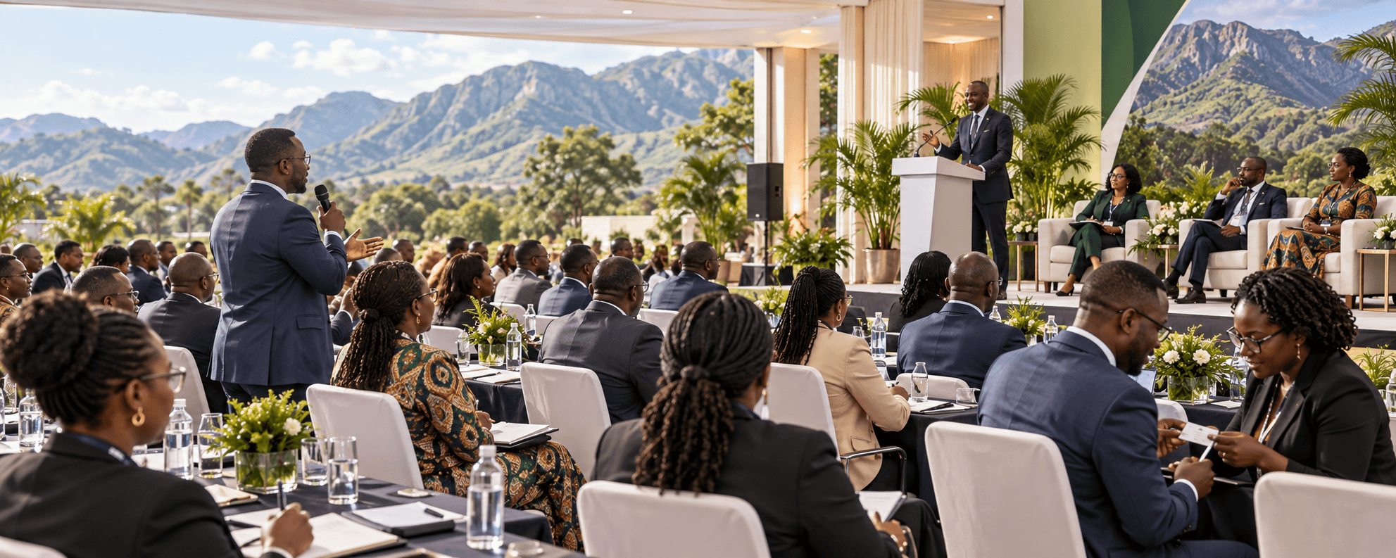 Business professionals networking